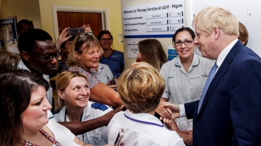 Boris Johnson Meets Nurses 